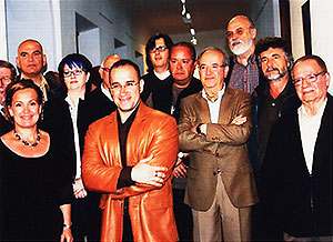 C. Barceló con el pintor Javier Ponce