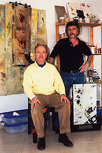 C. Barceló con el pintor Javier Ponce