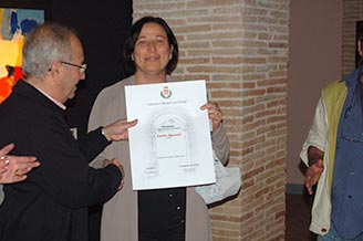 C. Barceló con el pintor Javier Ponce