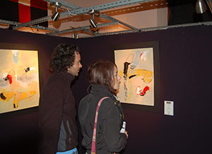 C. Barceló con el pintor Javier Ponce